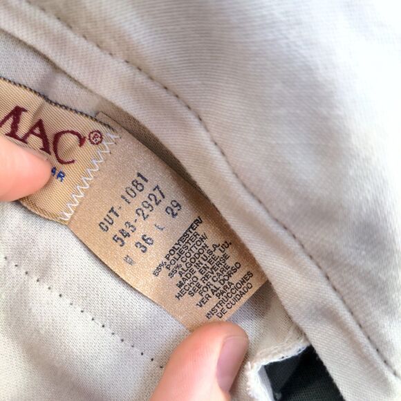 Big Mac Men's Flat Front Straight Leg Chino Pants Green 36x29 Workwear - Picture 10 of 12